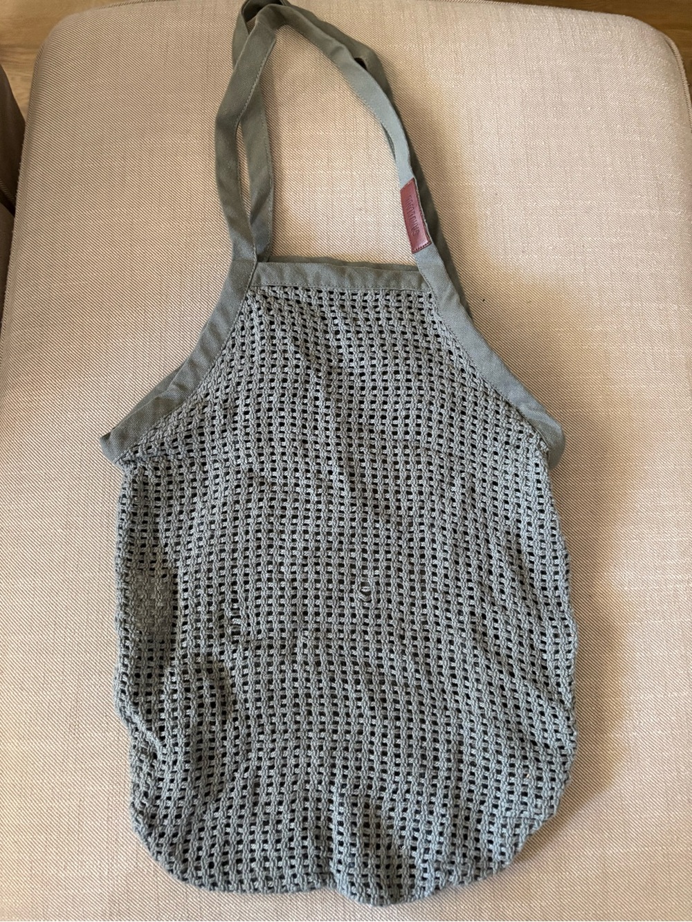 SAND CLOUD Net Market Bag Grey 100% organic COTTON. NWOT
